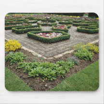 yellow Ornamental box garden, Leicester flowers Mouse Pad