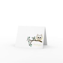 Yellow Owl Thank You Card
