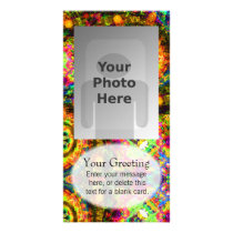 Yellow Painted Storm Vertical PhotoCard Template Customized Photo Card