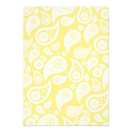 Yellow Paisley Bridal Shower Invitations