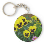Yellow Pansies Keychain