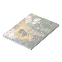 Yellow Pansy; 2012 Calendar Memo Notepads