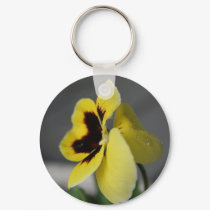 Yellow pansy keychains