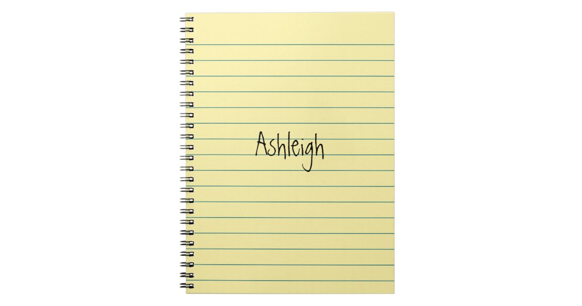 Yellow Paper Spiral Notebook Zazzle