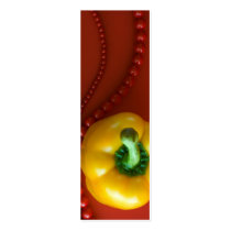 yellow paprika&beads_bookmark profile cards by VioDePhoto yellow paprika&beads_bookmark profile cards