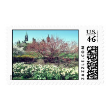 Yellow Parliament Hill flowers Postage
