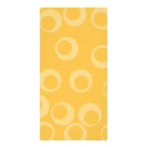 Yellow pattern of circles. Retro. Personalized Photo Card