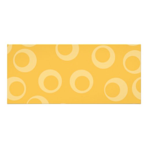 Yellow pattern of circles. Retro. Customized Rack Card