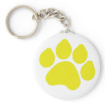 Yellow Paw Print Keychain
