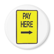Yellow Pay here sign magnets