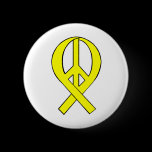 Yellow Peace Ribbon buttons