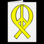 Yellow Peace Ribbon cards