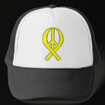 Yellow Peace Ribbon hats