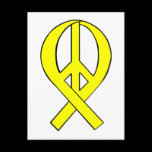 Yellow Peace Ribbon postcards