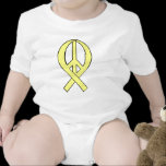 Yellow Peace Ribbon t-shirts