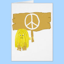 Yellow Peace Sign cards