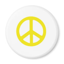 YELLOW PEACE SIGN :-) magnets