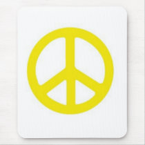 YELLOW PEACE SIGN :-) mousepads