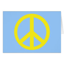Yellow Peace Symbol Products cards
