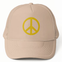 Yellow Peace Symbol Products hats by Scarebaby Yellow Peace Symbol Products hats