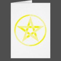 Yellow Pentagram Pentacle cards