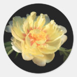 Yellow Peony Wedding Envelope Seal Stickers