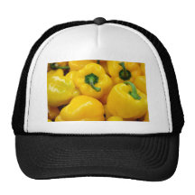 Yellow Peppers Background Mesh Hats