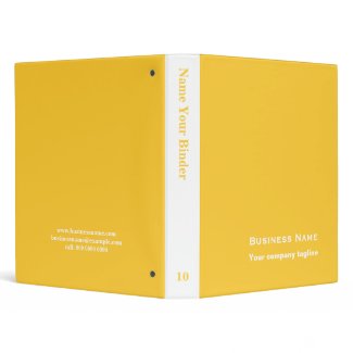 Yellow- Personalized Office Binders binder