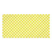 yellow picnic table cloth personalized photo card