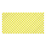 yellow picnic table cloth personalized photo card