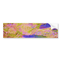 Yellow Pink Blue Bumper Sticker - Customizable bumper stickers by colorimages Yellow Pink Blue Bumper Sticker - Customizable bumper stickers
