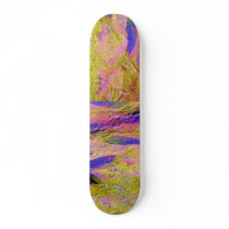 Yellow Pink Blue Crush Skateboard
