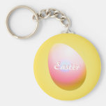Yellow & Pink Easter Egg Keychain
