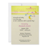 Yellow Pink Mobile Baby Shower Invitation
