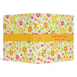 Yellow Pink Orange Floral Photo Album Binder