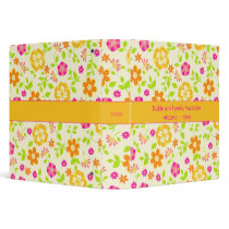 Yellow Pink Orange Floral Photo Album binders