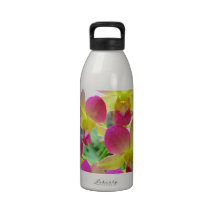 Yellow Pink Orchids Reusable Water Bottles