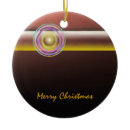 Yellow Pipe Dream Abstract Design Christmas Ornaments