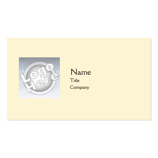 Yellow Plain - Business Business Cards (front side)