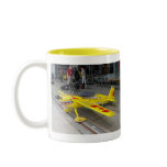 yellow plane mug, yellow plane, plane, remote
