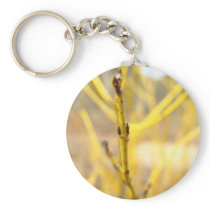 Yellow Plant Focus Keychain