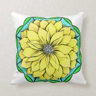 YELLOW POINSETTIA Square Pillow