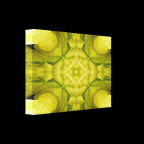 Yellow poinsettias kaleidoscope wrapped canvas canvas prints