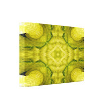 Yellow poinsettias kaleidoscope wrapped canvas canvas prints
