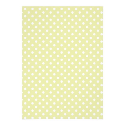 Yellow Polka Dot First Holy Communion Invitation
