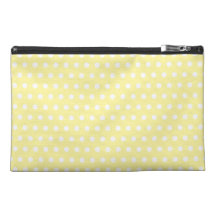 Yellow polka dot pattern. Spotty. Travel Accessories Bags