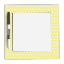 Yellow polka dot pattern. Spotty. Dry-Erase Whiteboard