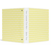 Yellow polka dots pattern. Spotty. Binders