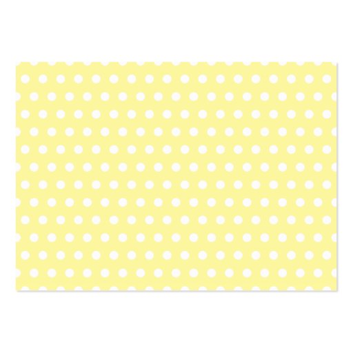 Yellow polka dots pattern. Spotty. Business Card Templates (front side)
