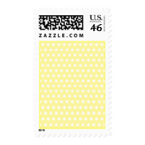 Yellow polka dots pattern. Spotty. Postage